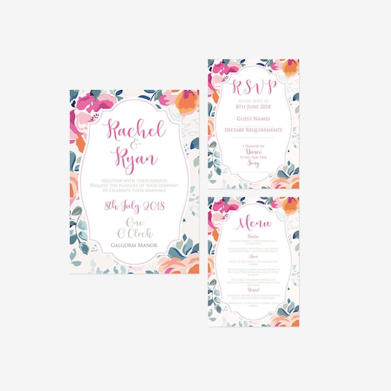 Floral Wedding Invitation