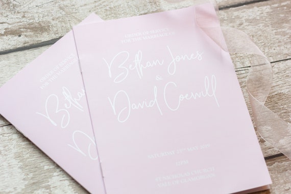 Blush Order of Service Booklet