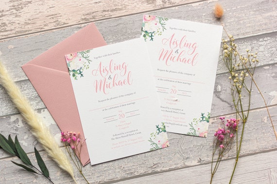 Pink Florals Invitation