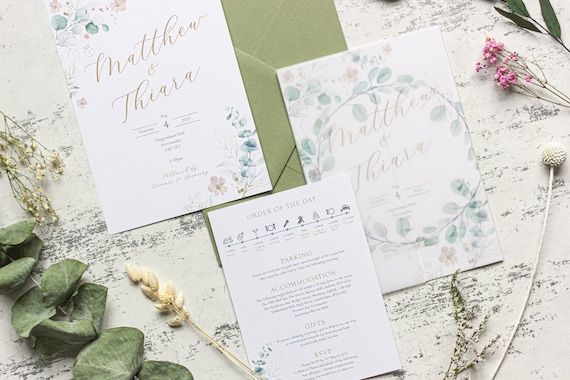 Botanical Gold Invitation