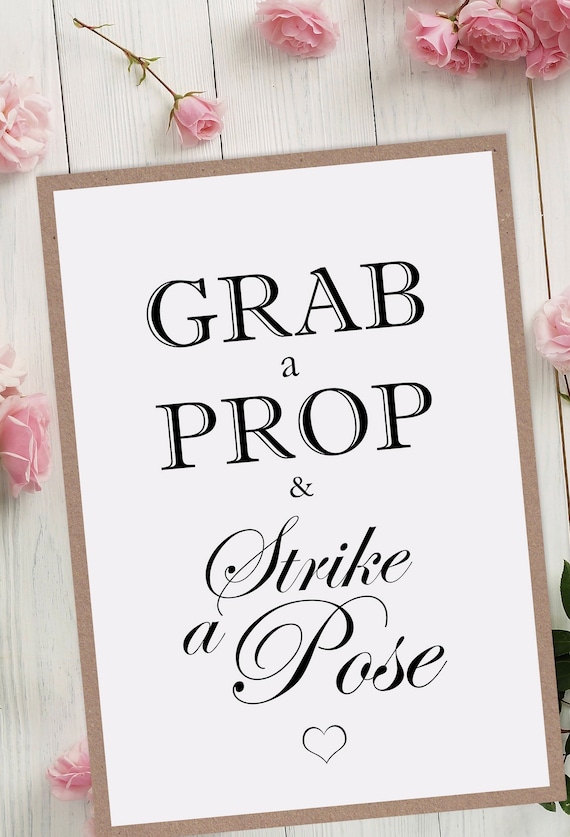 Grab a Prop Wedding Sign