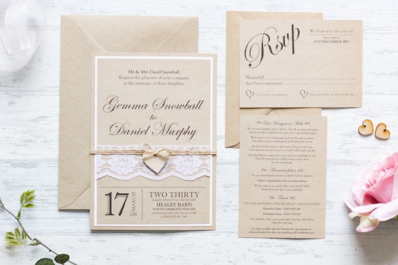 Vintage Kraft Invitation