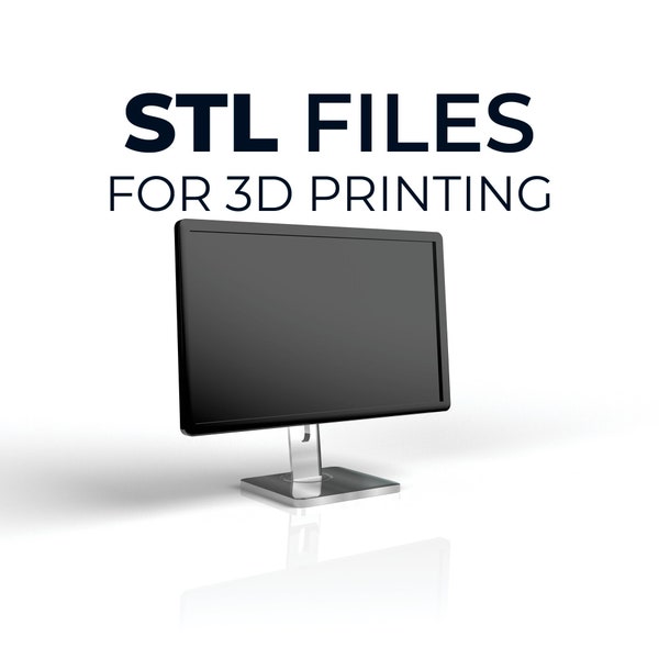 STL files 1:12 scale Computer Monitor with Swivel Stand and Adjustable Screen