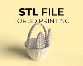 STLファイル 1:12スケール イースターバニーバスケット