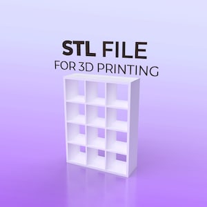 STL file 1:12 scale IKEA KALLAX 3x4 Shelf Unit
