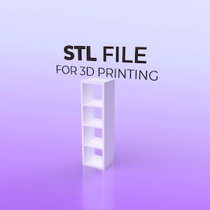 STL file 1:12 scale IKEA KALLAX 1x4 Shelf Unit