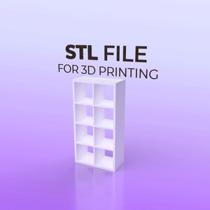 STL file 1:12 scale IKEA KALLAX 2x4 Shelf Unit