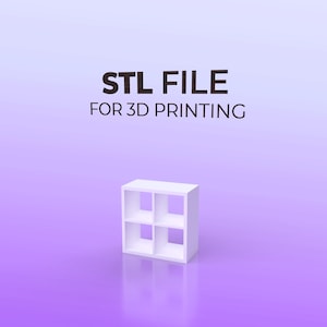 STL file 1:12 scale IKEA KALLAX 2x2 Shelf Unit