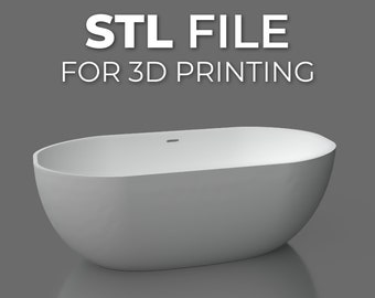 STL files 1:12 scale Freestanding Bathtub (2 versions included)