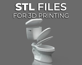 STL files 1:12 scale Toilet