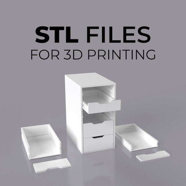 STL files 1:12 scale IKEA ALEX Drawer Unit