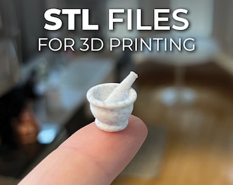 STL files 1:12 scale Mortar and Pestle