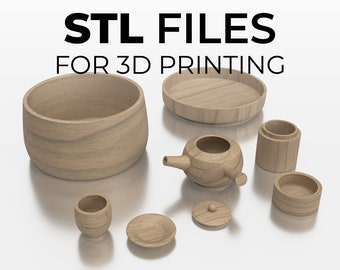 STL files 1:12 scale Japanese Tea Set