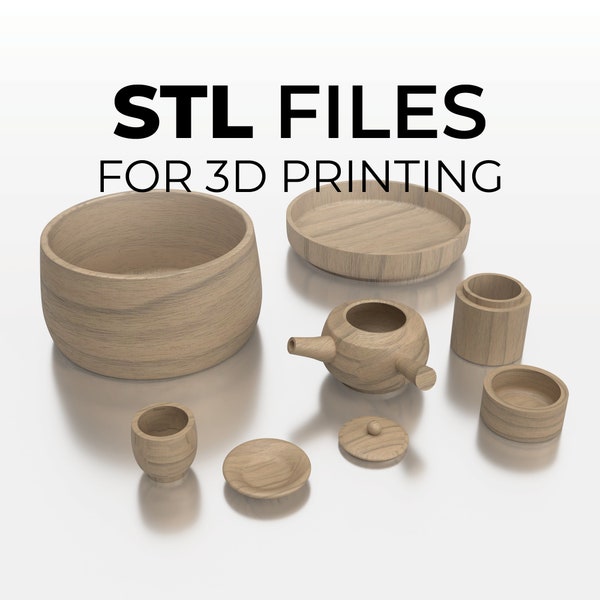 STL files 1:12 scale Japanese Tea Set