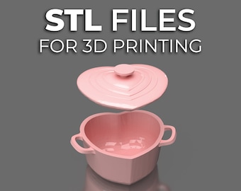 STL files 1:12 scale Heart Cocotte
