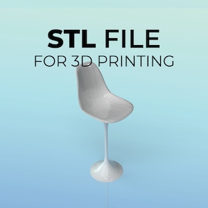 STL file 1:12 scale Tulip Chair - counter height