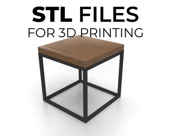 STL file 1:12 scale Malcolm square end table