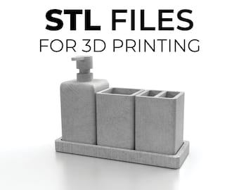 STL files 1:12 scale Bathroom Vanity set