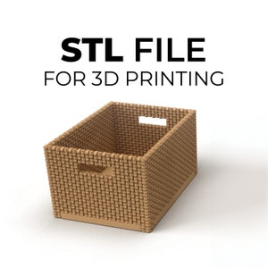 Archivo STL 1:12 Cesta de almacenamiento rectangular