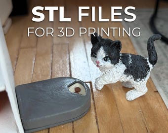 STL file 1:12 scale Pet Feeder/Kibble Dispenser