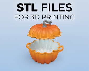 STL files 1:12 scale Pumpkin Cocotte