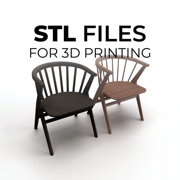 STL files 1:12 scale R+B Soren Dining Chair