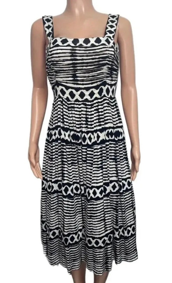 Tracy Reese Black White Print Anthropologie Lined 