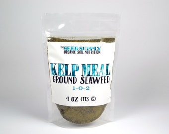 4 Ounces Organic Kelp Meal 1-0-2 Natural Norwegian Kelp Seaweed Fertilizer -