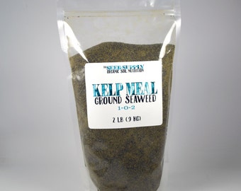 2 Pounds Organic Kelp Meal 1-0-2 Natural Norwegian Kelp Seaweed Fertilizer - Growth Stimulant, Root Development, Improved Soil - Animal Feed