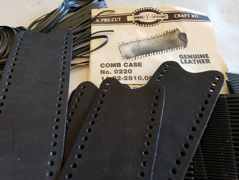 Lot 24 Leather Kit/_Children/_Adult/_Narrow Pouch/_Pen Pencil Comb Case