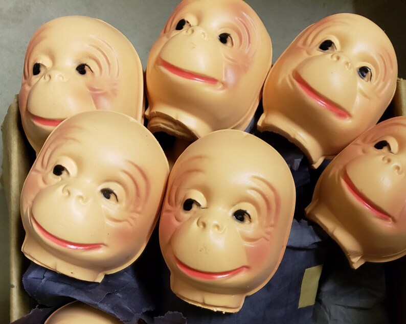 Lot 25 Monkey Doll Faces Vintage Etsy