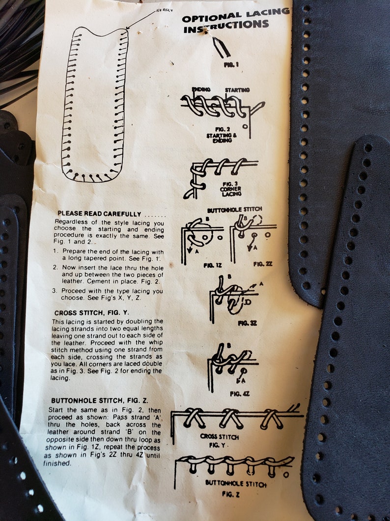 Lot 24 Leather Kit/_Children/_Adult/_Narrow Pouch/_Pen Pencil Comb Case