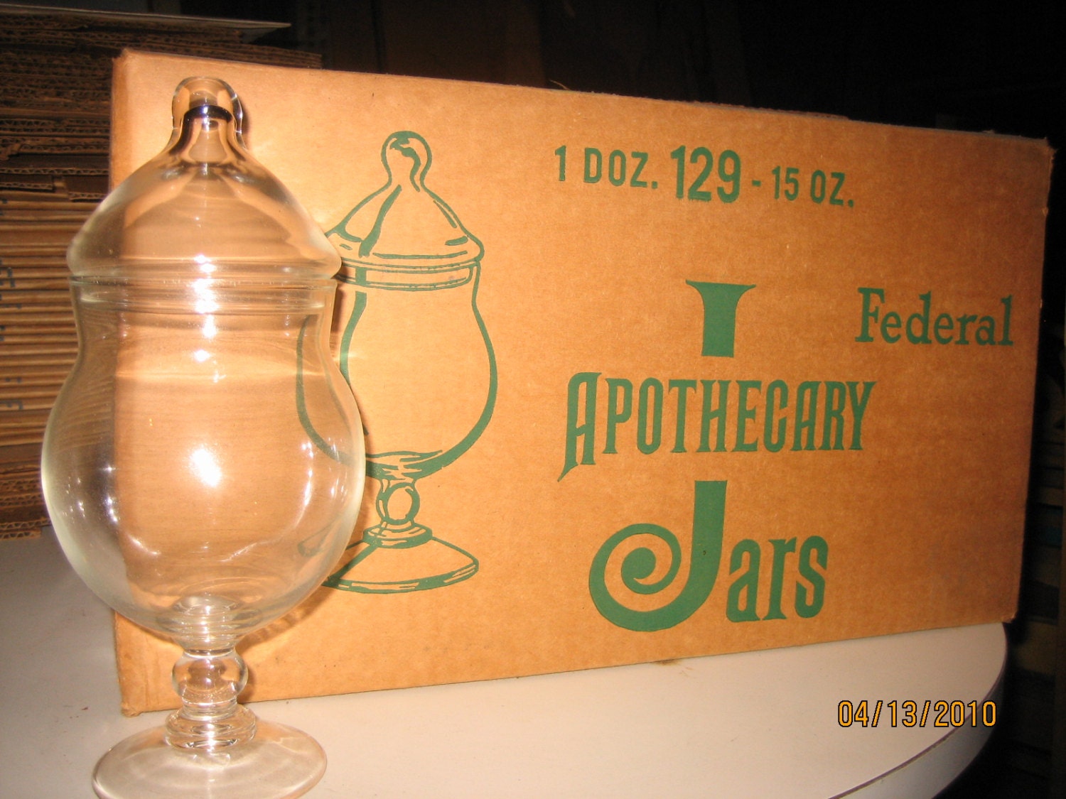 12 Glass Apothecary Jars Vintage Clear glass1960's Made | Etsy