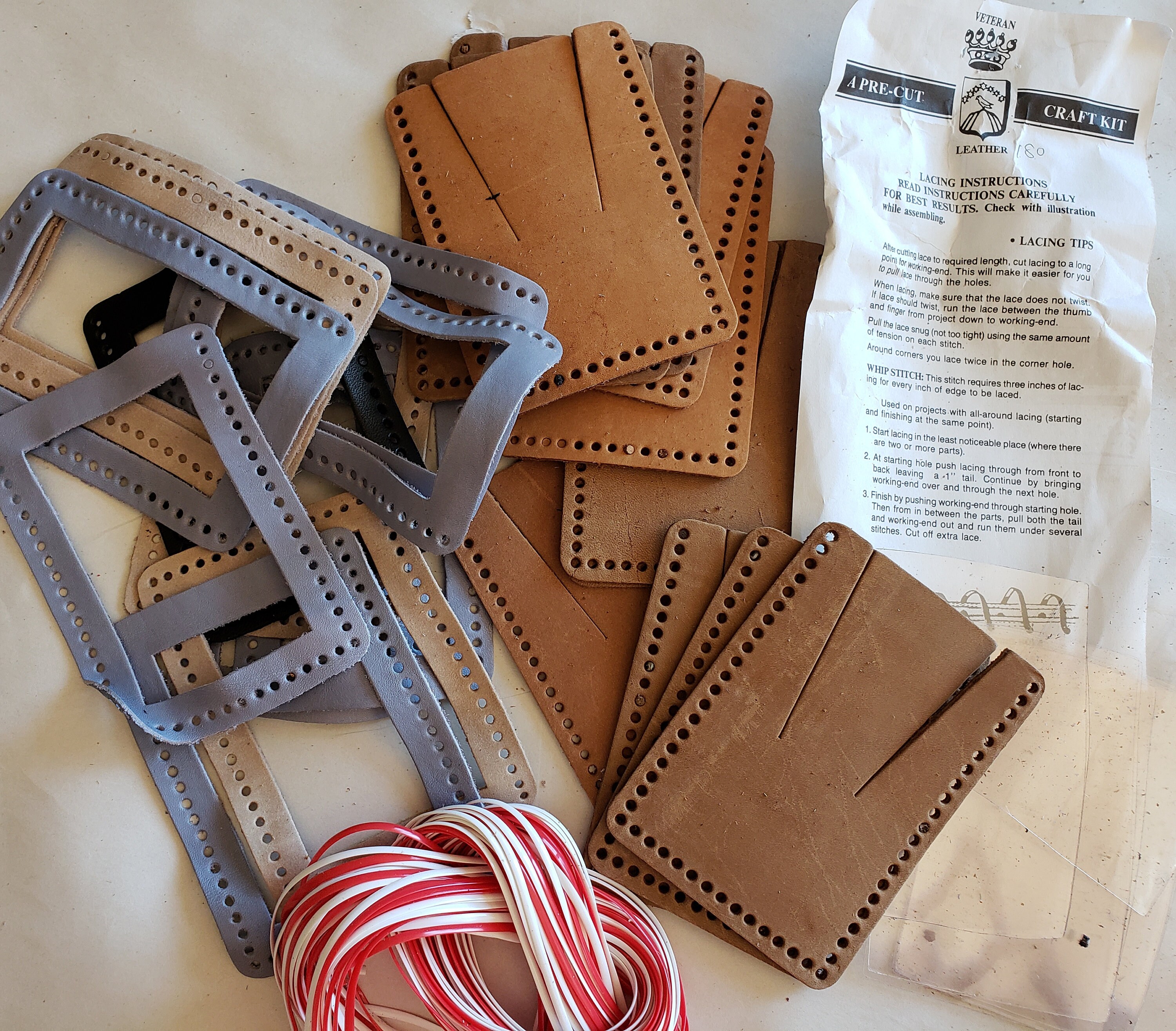 24 Leather Frame Kits_Lace_for Kids and Adults Etsy