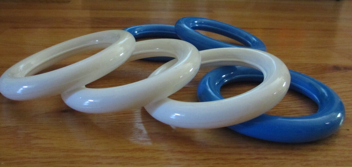 Lot 200 Plastic Rings 4 1/2 Hollow_ Bulk Quantity_ Blue Etsy