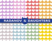 Hearts Digital Paper, Cute Valentine, Paper Crafts, DIY Gift Tags Wedding, Gift Wrap, Pastel