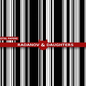 Black White Stripes Digital Paper, Striped Background, Gift Wrapping, Paper Crafts