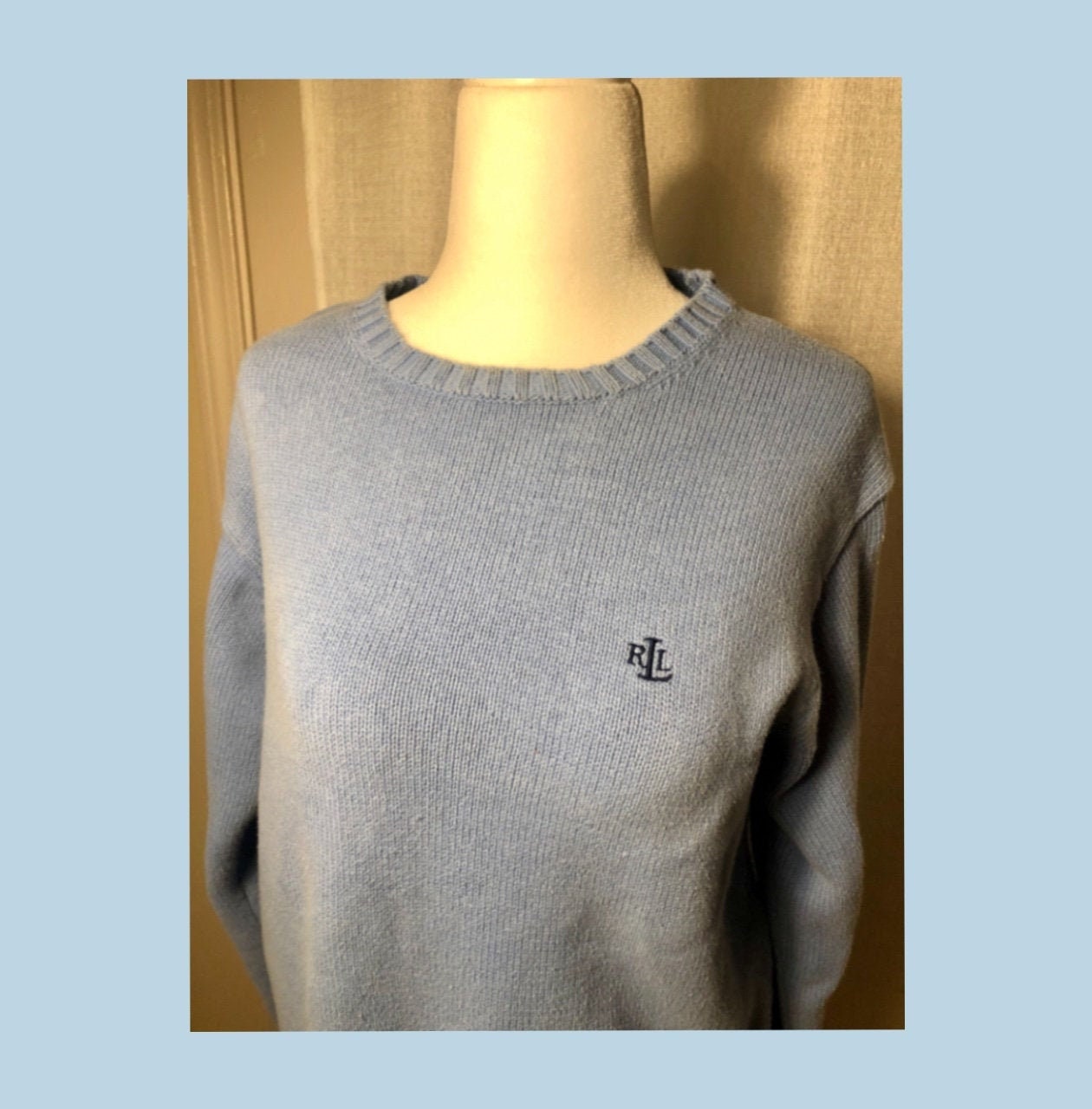 ralph lauren baby blue sweater