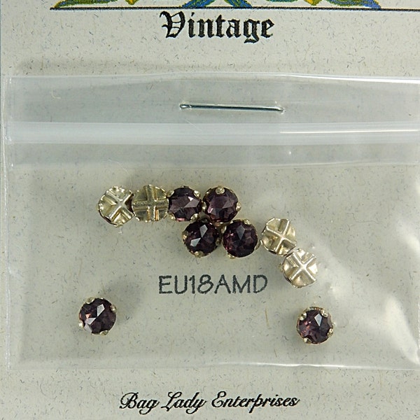 AMETHYST Rose Montees Vintage 3mm SS11 SS12 SS13 SS18  Select Size and Qty