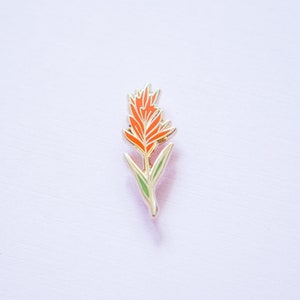 Indian Paintbrush Wildflower Enamel Pin / Flower Pin / Botanical Pin / Castilleja Flower image 3