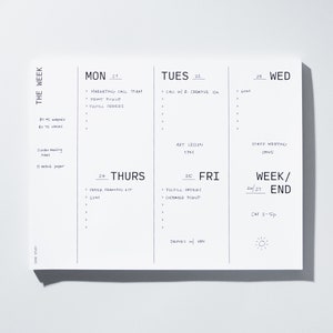 Large Weekly Desk Planner: Minimalist Weekly & Daily To-Do Notepad
