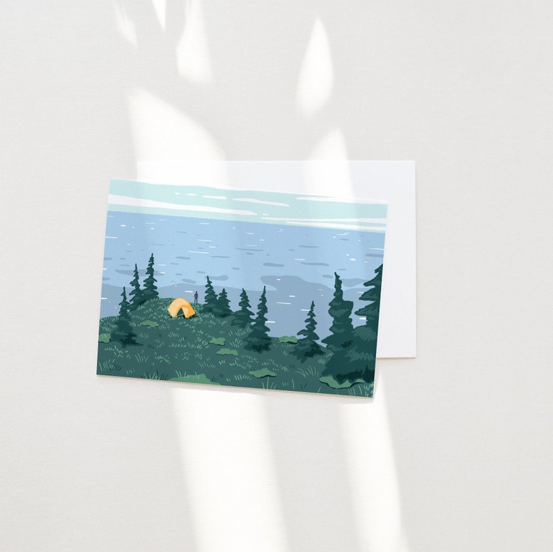 Postcard of the West Coast Pacific Northwest Outdoor Postcard National Park Postcard Camp Card