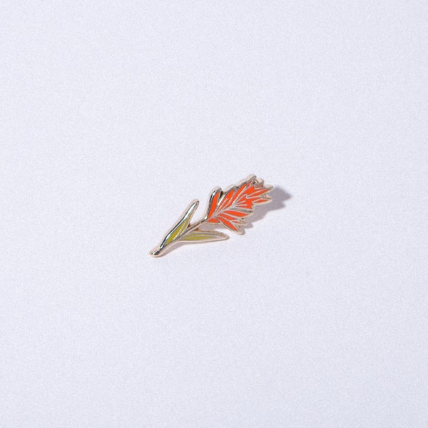 Indian Paintbrush Wildflower Enamel Pin / Flower Pin / Botanical Pin / Castilleja Flower