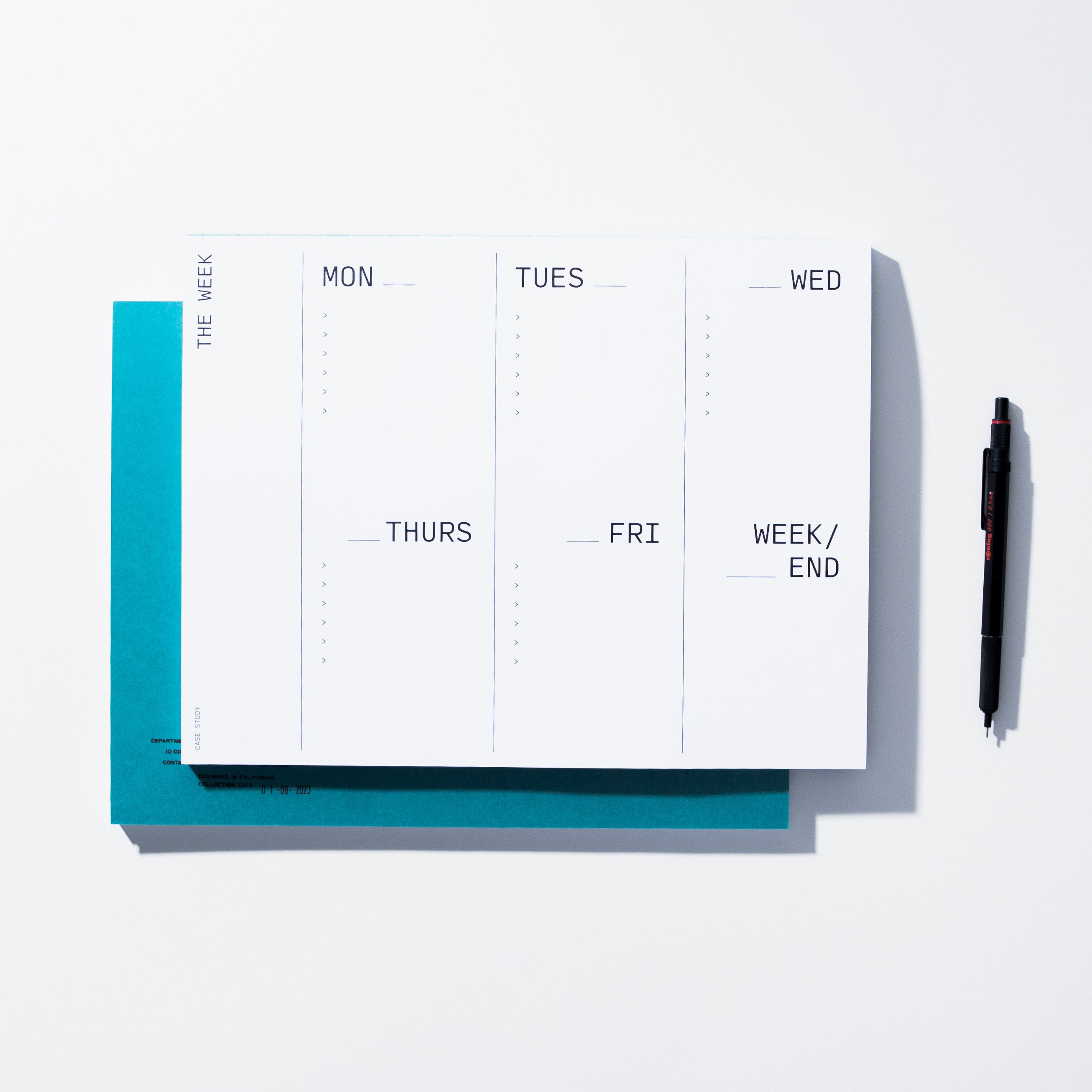 Large Weekly Desk Planner: Minimalist Weekly & Daily To-Do Notepad