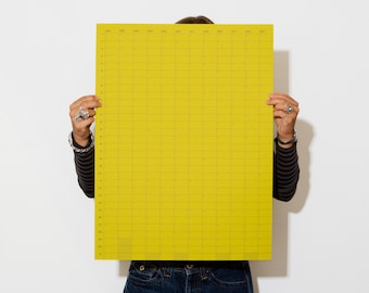 2027 Yearly Wall Planner: Chartreuse 18x24" Yearly Calendar | 365 Day Wall Calendar