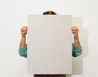 Open Dated 365 Day Wall Calendar | Fog | Minimalist Year Planner Calendar