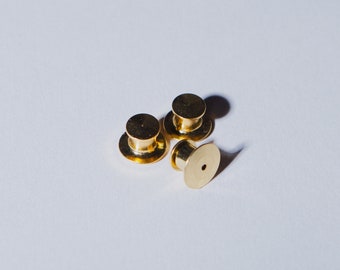 Locking Pin Back / Gold Metal Locking Pin Back / Deluxe Pin Upgrade