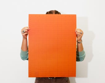 Open Dated 365 Day Wall Calendar | Rust | Minimalist Year Planner Calendar