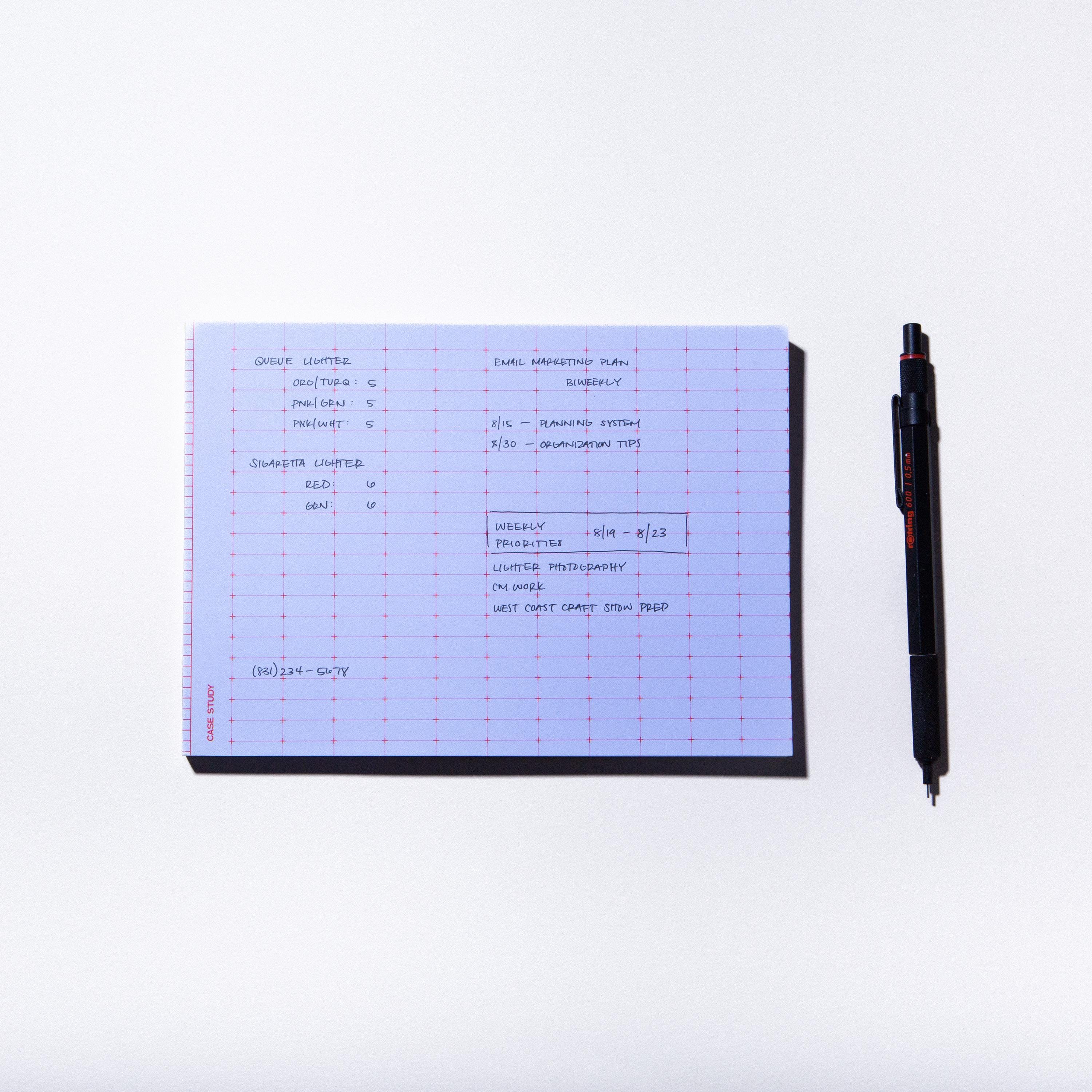 Geo Dot Grid Notepad: 5x7 Desk Notepad - Etsy