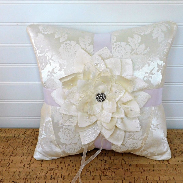 Custom Pillow from Moms Dress, Ring Bearers pillow, Repurpose Wedding Dress Keepsake, Pillow for Ring Bearer, Upcycle Wedding Dress Heirloom